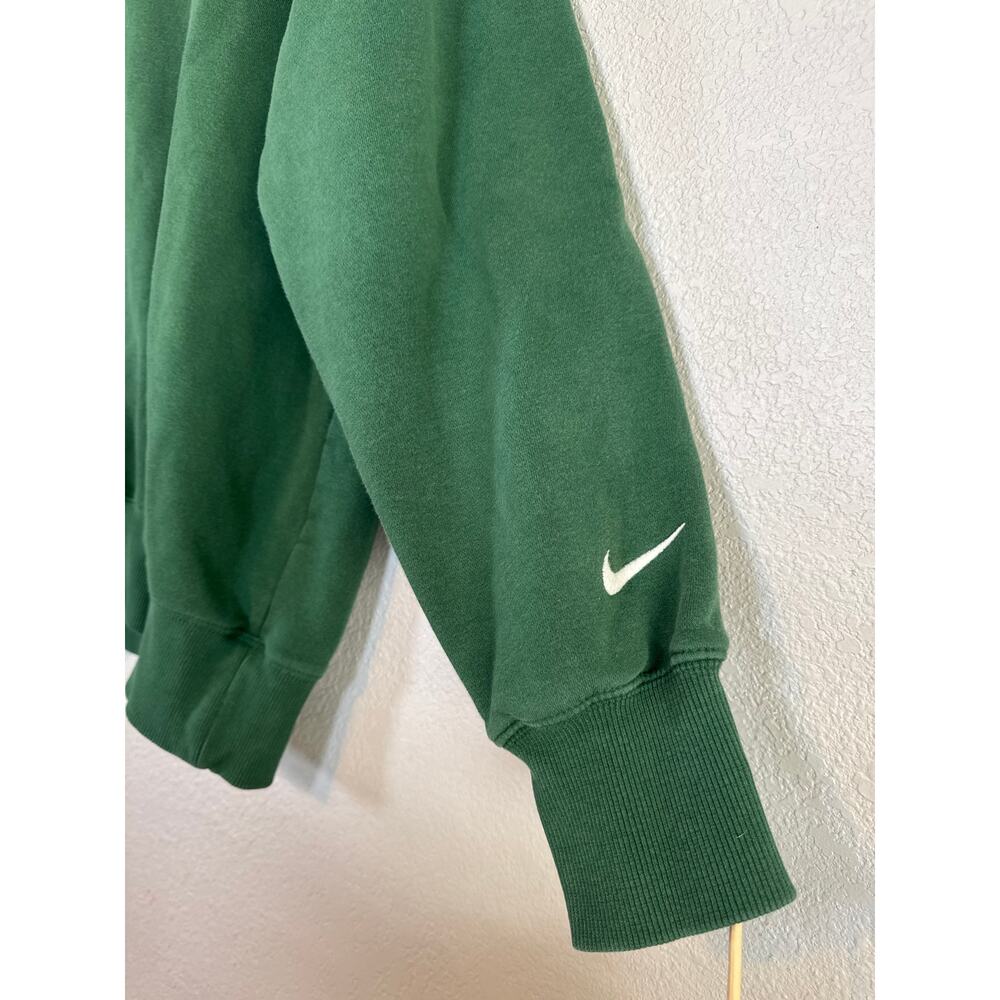 Nike NSW Oversized Crew Green Sweatshirt Revolve Embroidered Logo Womens Medium - Picture 4 of 9